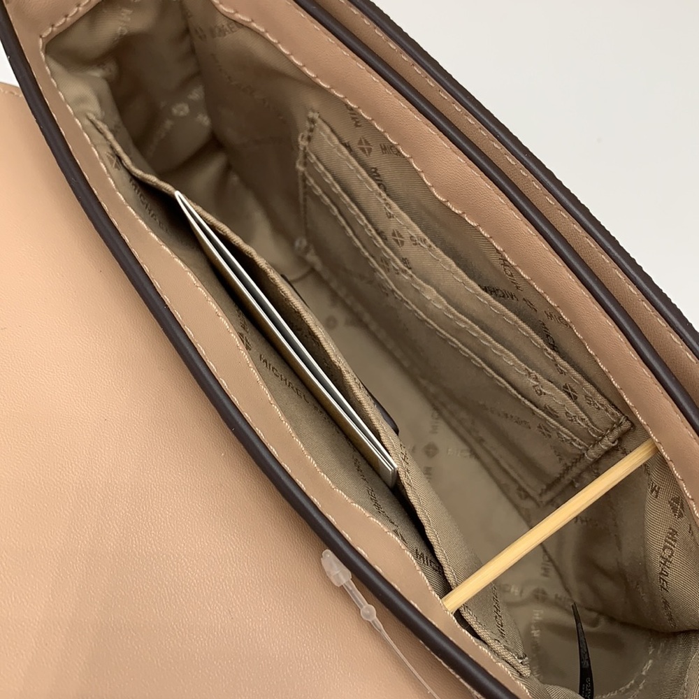 MICHAEL KORS CARMEN SMALL FLAP CROSSBODY BUFF MULTI - Picture 15 of 16